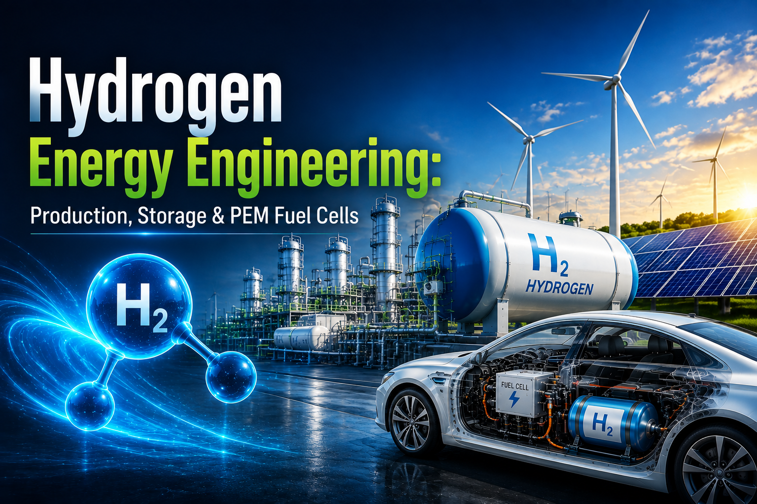 Hydrogen Energy Engineering: Production, Storage & PEM Fuel Cells